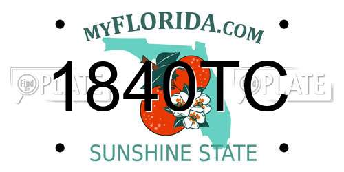 1840TC Florida License Plate