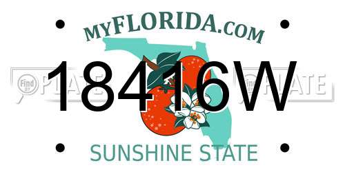 18416W Florida License Plate