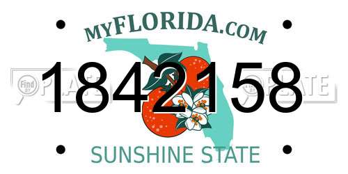 1842158 Florida License Plate
