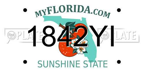 1842YI Florida License Plate