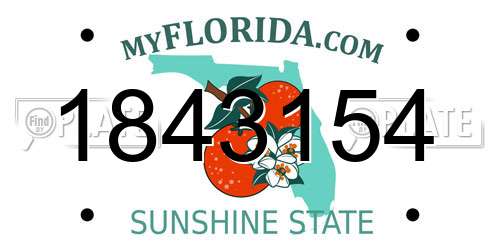 1843154 Florida License Plate