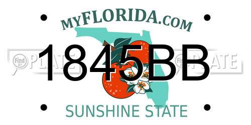 1845BB Florida License Plate