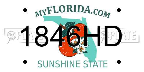 1846HD Florida License Plate