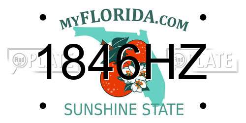 1846HZ Florida License Plate