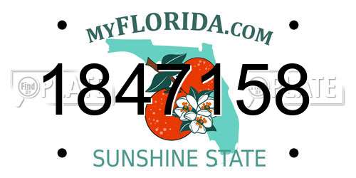 1847158 Florida License Plate