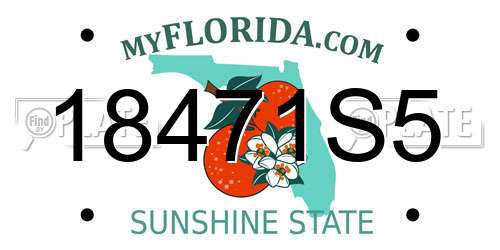18471S5 Florida License Plate