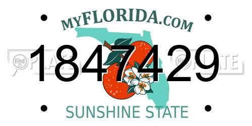 1847429 Florida License Plate