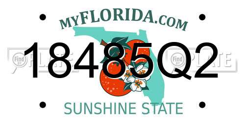 18485Q2 Florida License Plate