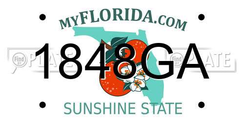 1848GA Florida License Plate