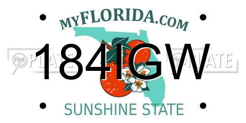 184IGW Florida License Plate