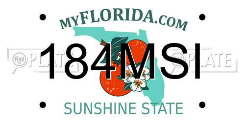 184MSI Florida License Plate
