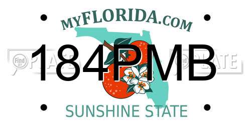 184PMB Florida License Plate
