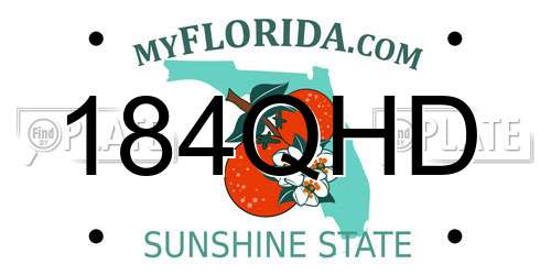 184QHD Florida License Plate