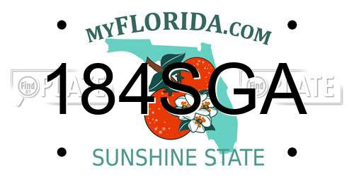 184SGA Florida License Plate