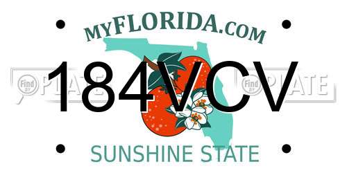 184VCV Florida License Plate