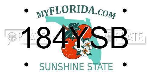 184YSB Florida License Plate