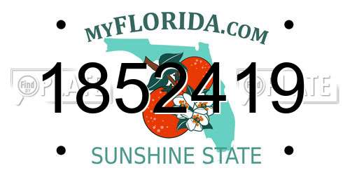 1852419 Florida License Plate