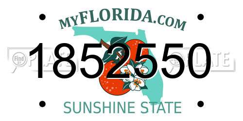 1852550 Florida License Plate