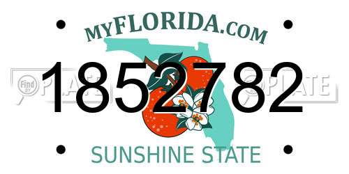 1852782 Florida License Plate