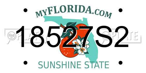 18527S2 Florida License Plate