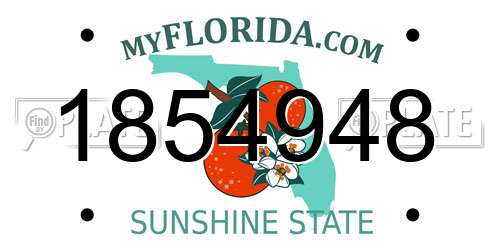1854948 Florida License Plate