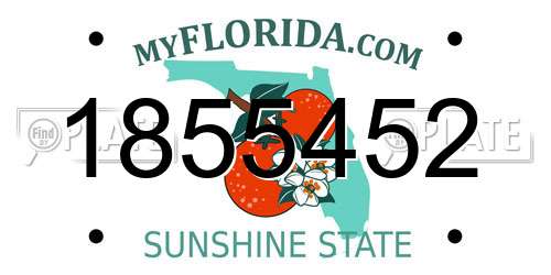 1855452 Florida License Plate