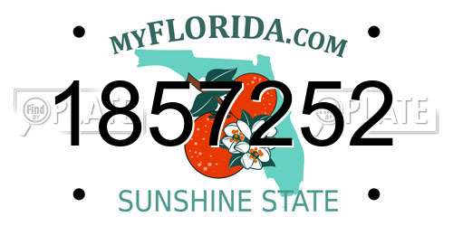 1857252 Florida License Plate