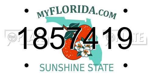 1857419 Florida License Plate