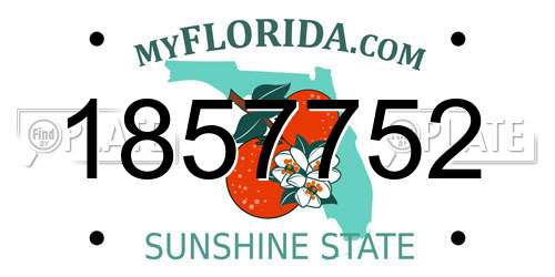 1857752 Florida License Plate