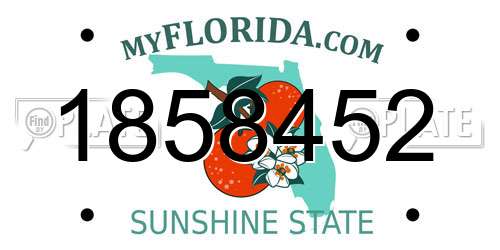 1858452 Florida License Plate