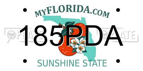 185PDA Florida License Plate