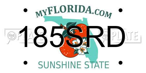 185SRD Florida License Plate