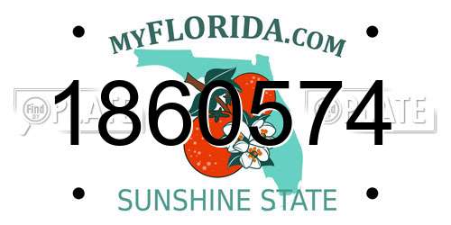 1860574 Florida License Plate