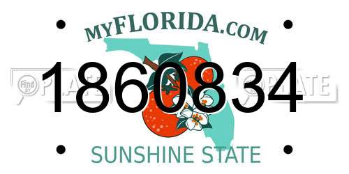 1860834 Florida License Plate