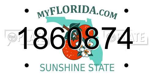 1860874 Florida License Plate