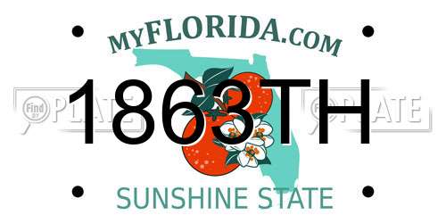 1863TH Florida License Plate