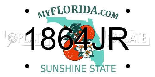 1864JR Florida License Plate