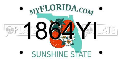 1864YI Florida License Plate