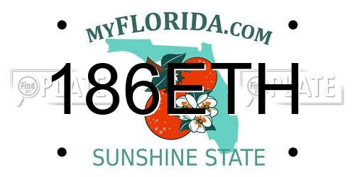 186ETH Florida License Plate