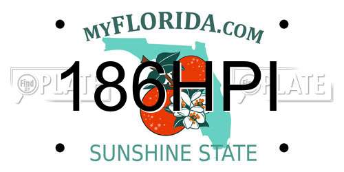 186HPI Florida License Plate