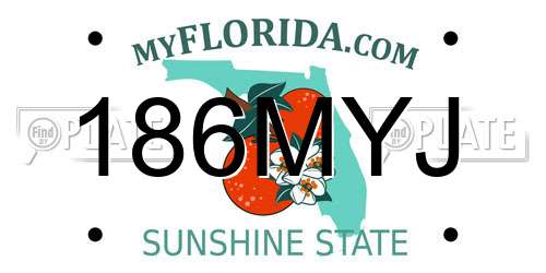 186MYJ Florida License Plate