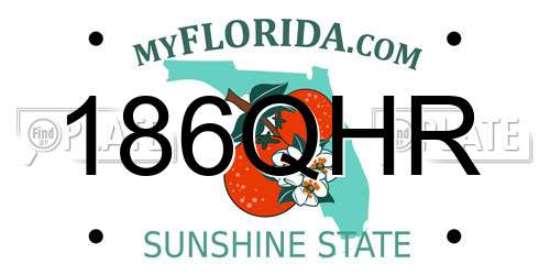186QHR Florida License Plate