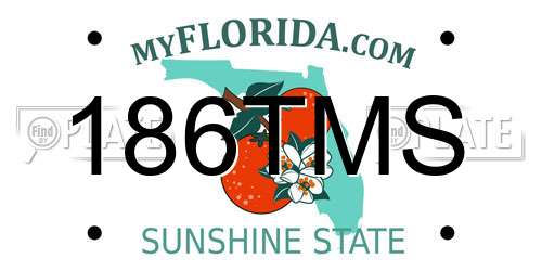 186TMS Florida License Plate