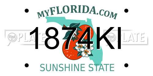1874KI Florida License Plate
