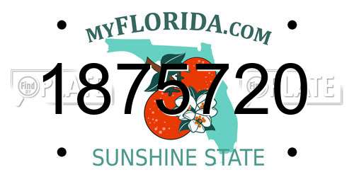 1875720 Florida License Plate