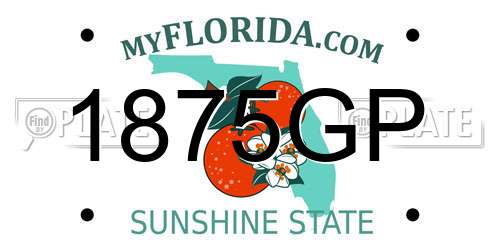 1875GP Florida License Plate