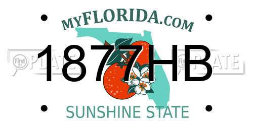 1877HB Florida License Plate