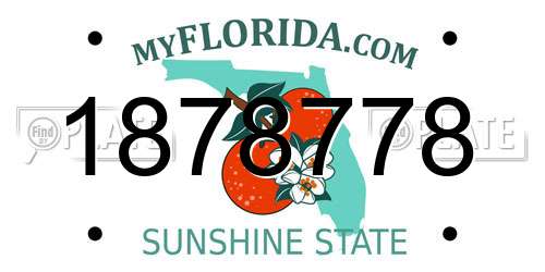 1878778 Florida License Plate
