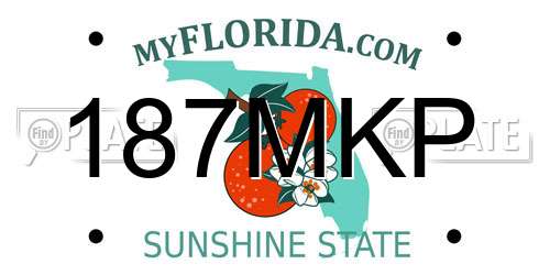 187MKP Florida License Plate