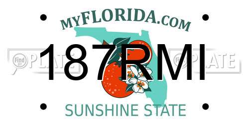 187RMI Florida License Plate
